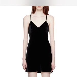Alexander Wang Crystal Charm velvet Minidress